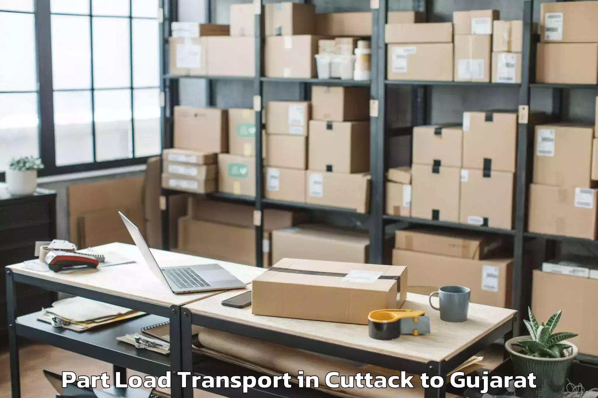 Book Cuttack to Thasra Part Load Transport